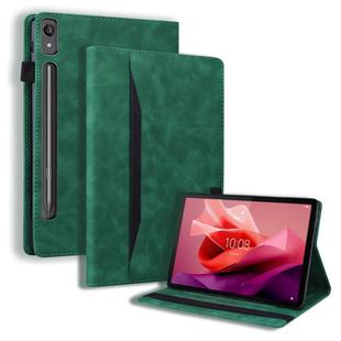 For Lenovo Tab P12 12.7 Splicing Shockproof Leather Tablet Case(Green)
