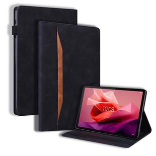 For Lenovo Tab P12 12.7 Splicing Shockproof Leather Tablet Case(Black)