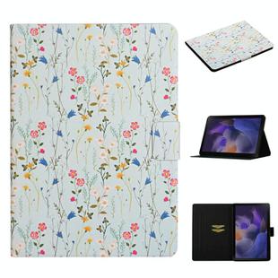 For Samsung Galaxy Tab A9+ Flower Pattern Horizontal Flip PU Tablet Case with Sleep / Wake-up Function(Small Floral)