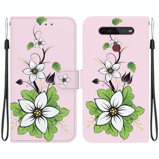 For LG K41s / K51s Crystal Texture Colored Drawing Leather Phone Case(Lily)