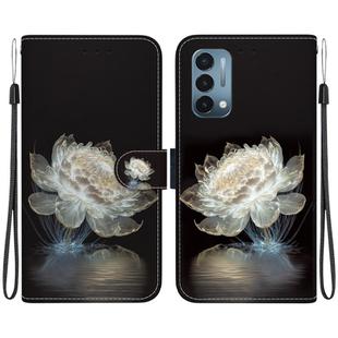 For OnePlus Nord N200 5G Crystal Texture Colored Drawing Leather Phone Case(Crystal Peony)