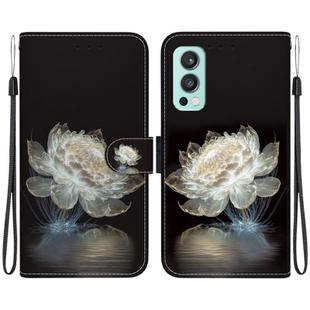 For OnePlus Nord 2 5G Crystal Texture Colored Drawing Leather Phone Case(Crystal Peony)