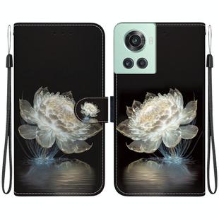 For OnePlus 10R / Ace Crystal Texture Colored Drawing Leather Phone Case(Crystal Peony)