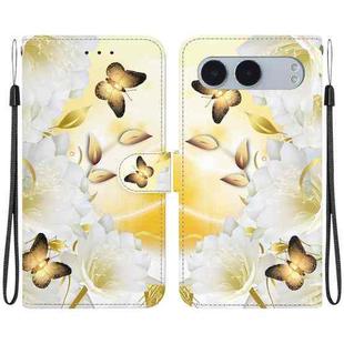 For OnePlus Nord 4 Crystal Texture Colored Drawing Leather Phone Case(Gold Butterfly Epiphyllum)