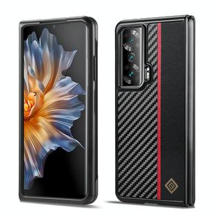 For Honor Magic Vs LC.IMEEKE Carbon Fiber Leather Phone Case(Vertical Black)