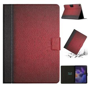 For Samsung Galaxy Tab A9+ Stitching Solid Color Smart PU Tablet Case with Sleep / Wake-up Function(Red)
