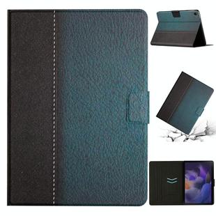 For Samsung Galaxy Tab A9 Stitching Solid Color Smart PU Tablet Case with Sleep / Wake-up Function(Green)