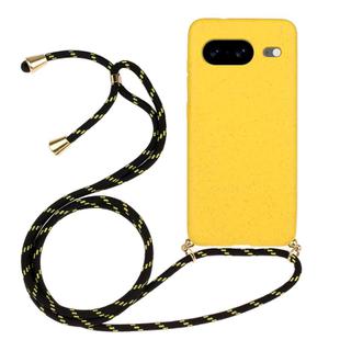 For Google Pixel 8 Wheat Straw Material + TPU Protective Case with Lanyard(Yellow)