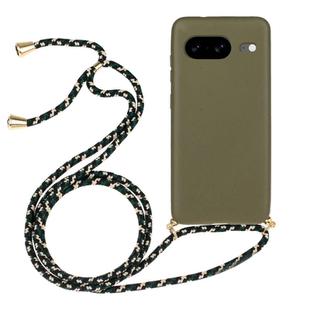 For Google Pixel 8 Wheat Straw Material + TPU Protective Case with Lanyard(Army Green)