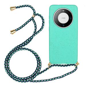 For Huawei Mate 60 Wheat Straw Material + TPU Protective Case with Lanyard(Green)