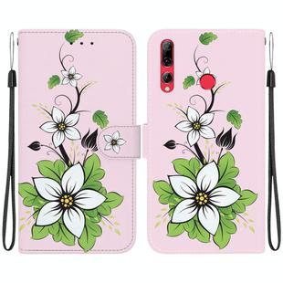 For Huawei P Smart Z / Y9 Prime Crystal Texture Colored Drawing Leather Phone Case(Lily)
