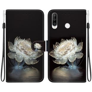 For Huawei P30 Lite / nova 4e Crystal Texture Colored Drawing Leather Phone Case(Crystal Peony)