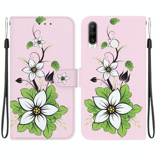 For Huawei P30 Lite / nova 4e Crystal Texture Colored Drawing Leather Phone Case(Lily)