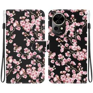 For Huawei nova 12 Crystal Texture Colored Drawing Leather Phone Case(Plum Bossom)