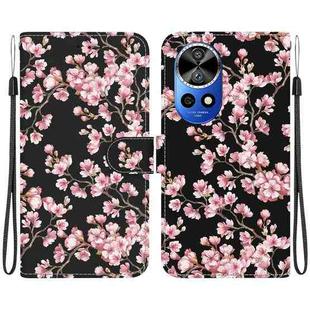 For Huawei nova 12 Pro Crystal Texture Colored Drawing Leather Phone Case(Plum Bossom)