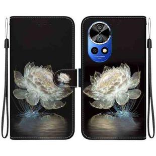 For Huawei nova 12 Ultra Crystal Texture Colored Drawing Leather Phone Case(Crystal Peony)