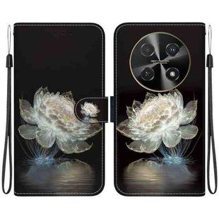 For Huawei nova 12i 4G Global Crystal Texture Colored Drawing Leather Phone Case(Crystal Peony)