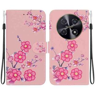 For Huawei nova 12i 4G Global Crystal Texture Colored Drawing Leather Phone Case(Cherry Blossoms)