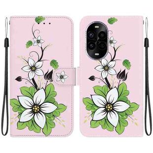 For Huawei nova 13 Pro Crystal Texture Colored Drawing Leather Phone Case(Lily)