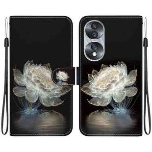 For Honor 70 Crystal Texture Colored Drawing Leather Phone Case(Crystal Peony)