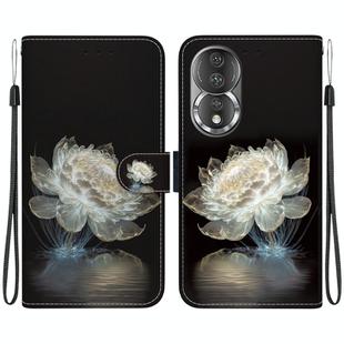 For Honor 80 Crystal Texture Colored Drawing Leather Phone Case(Crystal Peony)