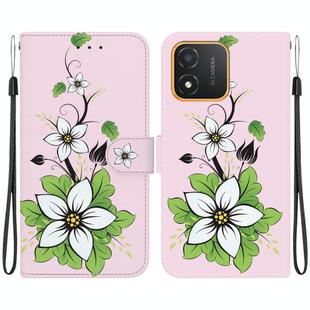 For Honor X5 Crystal Texture Colored Drawing Leather Phone Case(Lily)