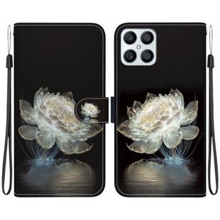 For Honor X8 Crystal Texture Colored Drawing Leather Phone Case(Crystal Peony)