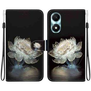 For Honor X5 Plus / Play 40C Crystal Texture Colored Drawing Leather Phone Case(Crystal Peony)