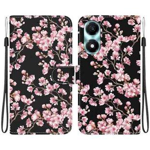 For Honor X5 Plus / Play 40C Crystal Texture Colored Drawing Leather Phone Case(Plum Bossom)