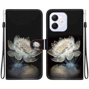 For Honor X60i Crystal Texture Colored Drawing Leather Phone Case(Crystal Peony)