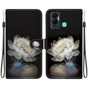 For Infinix Hot 12 Play Crystal Texture Colored Drawing Leather Phone Case(Crystal Peony)