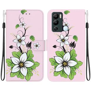 For Infinix Hot 12i Crystal Texture Colored Drawing Leather Phone Case(Lily)