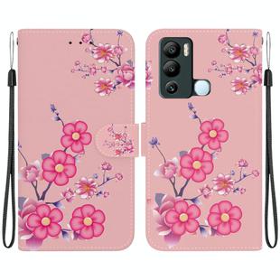 For Infinix Hot 12i Crystal Texture Colored Drawing Leather Phone Case(Cherry Blossoms)