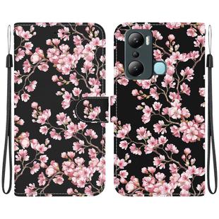 For Infinix Hot 20i Crystal Texture Colored Drawing Leather Phone Case(Plum Bossom)