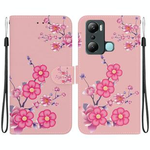 For Infinix Hot 20i Crystal Texture Colored Drawing Leather Phone Case(Cherry Blossoms)