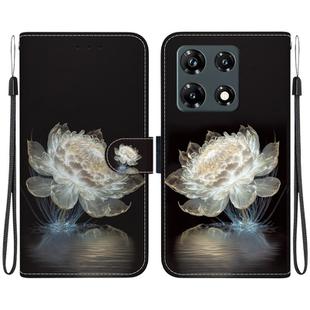 For Infinix Note 30 Pro Crystal Texture Colored Drawing Leather Phone Case(Crystal Peony)