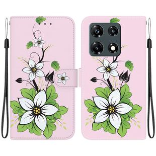 For Infinix Note 30 Pro Crystal Texture Colored Drawing Leather Phone Case(Lily)