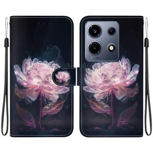 For Infinix Note 30 VIP Crystal Texture Colored Drawing Leather Phone Case(Purple Peony)