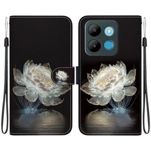 For Infinix Smart 7 Africa Crystal Texture Colored Drawing Leather Phone Case(Crystal Peony)