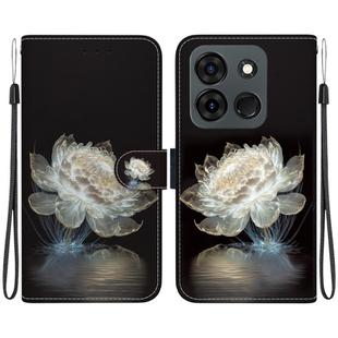 For Infinix Smart 7 Indian Crystal Texture Colored Drawing Leather Phone Case(Crystal Peony)
