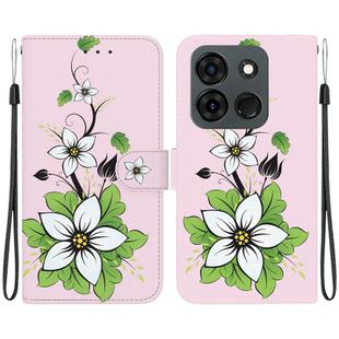 For Infinix Smart 7 Indian Crystal Texture Colored Drawing Leather Phone Case(Lily)