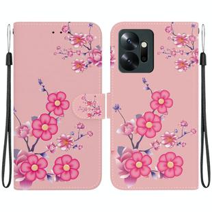 For Infinix Zero 20 X6821 Crystal Texture Colored Drawing Leather Phone Case(Cherry Blossoms)