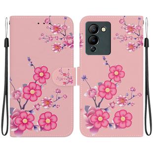 For Infinix Note 12 G96 X670 Crystal Texture Colored Drawing Leather Phone Case(Cherry Blossoms)