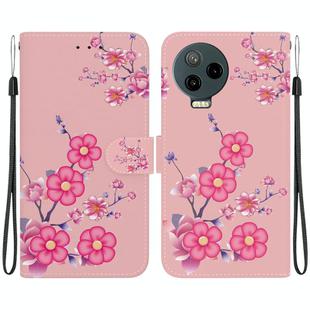 For Infinix Note 12 Pro 4G Crystal Texture Colored Drawing Leather Phone Case(Cherry Blossoms)