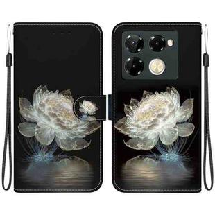 For Infinix Note 40 Pro 5G / 40 Pro 4G Crystal Texture Colored Drawing Leather Phone Case(Crystal Peony)