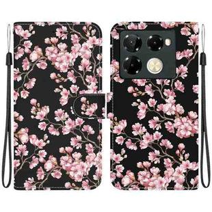 For Infinix Note 40 Pro 5G / 40 Pro 4G Crystal Texture Colored Drawing Leather Phone Case(Plum Bossom)