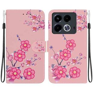 For Infinix Note 40 4G Crystal Texture Colored Drawing Leather Phone Case(Cherry Blossoms)