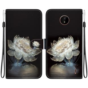 For Nokia C20 / C10 Crystal Texture Colored Drawing Leather Phone Case(Crystal Peony)