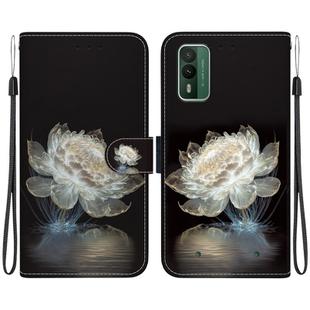 For Nokia XR21 Crystal Texture Colored Drawing Leather Phone Case(Crystal Peony)