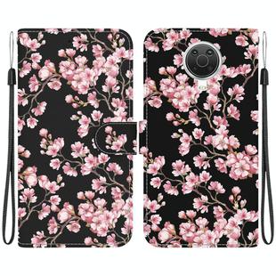 For Nokia G10 / G20 Crystal Texture Colored Drawing Leather Phone Case(Plum Bossom)